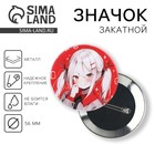 Значок закатной «Милая блондинка аниме», d=56 мм - Фото 1