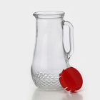 Набор питьевой стеклянный «Крист», 3 предмета: кувшин 1,2 л, стакан 350 мл - фото 4459913