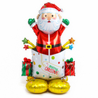 Шар фольгированный 47" «Подарочек с Дедом Морозом», на подставке - фото 3533211
