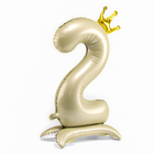 Воздушный шар фольгированный 42" «Цифра 2 с короной», на подставке - Фото 3