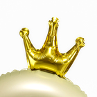 Шар фольгированный 42" «Цифра 3 с короной» на подставке, цвет взбитые сливки - Фото 2