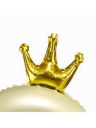 Шар фольгированный 42" «Цифра 3 с короной» на подставке, цвет взбитые сливки - Фото 4