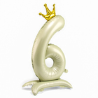 Воздушный шар фольгированный 42" «Цифра 6 с короной», на подставке - Фото 3