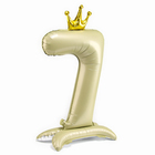 Воздушный шар фольгированный 42" «Цифра 7 с короной», на подставке - Фото 3