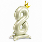 Воздушный шар фольгированный 42" «Цифра 8 с короной», на подставке - Фото 3