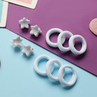 Набор для волос «Затейница», 12 резинок 2 см, 4 крабика, звёздочки, белый - Фото 2