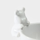 Набор салатников керамических Доляна «Мишка Отто», 13×10,2 см, цвет белый, 2 шт - Фото 8