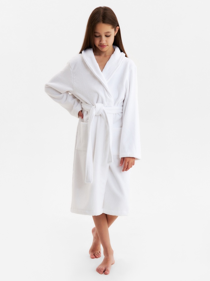 Халат махровый детский SL HOME: Kids «Блан де Блан», размер 34, 100% хлопок, 380 г/м² - Фото 1