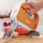 Миксер Kitfort КТ-3417-2, 200 Вт, 3 режимов, шнур 1 м, бело-оранжевый - фото 51570993