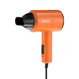 Фен Kitfort КТ-3240-2, 1100 Вт, 2 режимов, шнур 1,8 м, черно-оранжевый