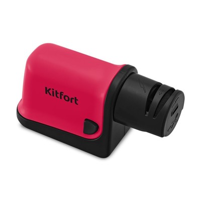 Электроточилка для ножей Kitfort КТ-4099-1, 3,8 Вт, 80 об/мин, малиновый