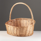 Набор корзин плетеных,3шт,  ива, 47x39x14/20x42, 40x33x12/18x36, 35x28x10/16x32, медовый - фото 24370907