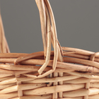 Корзина плетеная, D22xH10xHH25, медовый, ива 10555112