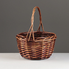 Корзина плетеная, 23х23х13х29 см, коричневый, ива - фото 24370916