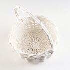 Корзина плетеная, 23х23х12,5х28 см, белый, ива - фото 24370921