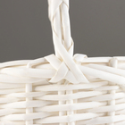 Корзина плетеная, 23х23х12,5х28 см, белый, ива - фото 24370922