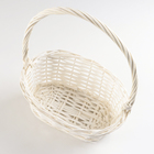 Корзина плетёная, 25×17×11×30 см, белый, ива - фото 24393428