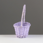 Корзина плетеная, 25х17х11х30 см, сиреневый, ива - фото 24393431