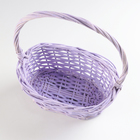 Корзина плетеная, 25х17х11х30 см, сиреневый, ива - фото 24393432