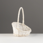 Корзина плетеная, 25х25х5х13,5х30 см, белый, ива - фото 24393435