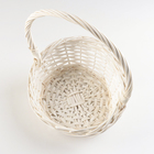 Корзина плетеная, 25х25х5х13,5х30 см, белый, ива - фото 24393436