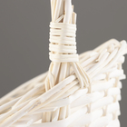 Корзина плетеная, 25х25х5х13,5х30 см, белый, ива - фото 24393437