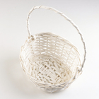 Корзина плетеная, 26х21х8х13х32 см, белый, ива - фото 24370925