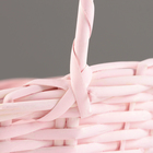 Корзина плетеная, 26х21х8х13х32 см, розовый, ива - фото 24347840