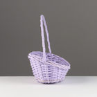 Корзина плетеная, 26х21х8х13х32 см, сиреневый, ива 10555123