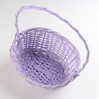 Корзина плетеная, 26х21х8х13х32 см, сиреневый, ива 10555123