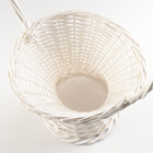 Корзина плетеная, 30х30х27х70 см, белый, ива - фото 24393444