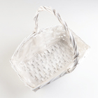 Корзина плетеная 33х20H9/13/33 B23х13, белый, ива - фото 24393448