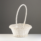 Корзина плетеная, 34х34х16х44 см, белый, ива - фото 24370932