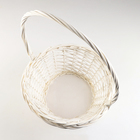 Корзина плетеная, 34х34х16х44 см, белый, ива - фото 24370933