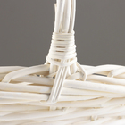 Корзина плетеная, 34х34х16х44 см, белый, ива - фото 24370934