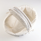 Корзина плетеная: 41х31х19/35 см, белый, ива 10555129