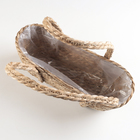 Набор корзин из 2 шт, 35х18хH20/HH44; 31х15хH11/HH39 см, коричневый, рогоз - фото 24393457