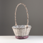 Набор корзин из 3 шт, D32xH18/53, D24xH16/49, D18xH15/42  см, серый, ива - фото 24393484