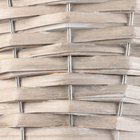 Набор корзин из 3 шт, D32xH18/53, D24xH16/49, D18xH15/42  см, серый, ива - фото 24393488