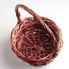 Набор корзин из 3 шт, 33х13/36 см, 29х11/31 см, 22х10/26 см, коричневый, ива - фото 24393496