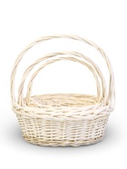 Корзина плетёная для хранения «Лиана», ива, с ручкой, белая, набор 3 шт. - Фото 9