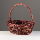 Набор корзин из 3 шт, 39х32х13/36; 34х26х11/31; 28х20х10/25, коричневый, ива - фото 24393539