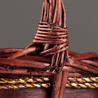 Набор корзин из 3 шт, 39х32х13/36; 34х26х11/31; 28х20х10/25, коричневый, ива - фото 24393542