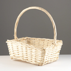 Набор корзин из 3 шт, 42х29х17/43 см, 37х26х15/37 см, 31х21х13/35 см, бежевый, ива - фото 24347857