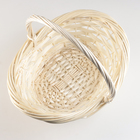 Набор корзин из 3 шт, 53x42xH16/22/45, 46x36xH15/20/39, 38x29xH13/17/34 см, выбеленный, ива - фото 24393606