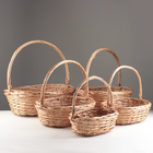 Набор корзин из 5 шт, 55x44/52; 48x39/46; 42x32/40; 35x27/35; 30x20/30 см, ива - фото 24347888
