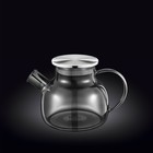 Чайник заварочный Wilmax England Smoky Grey, термостекло, 950 мл - фото 306066141