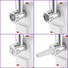 Мясорубка Kitfort КТ-2113-3, 1000 Вт, 4 насадки, шнур 0,7 м, бело-красная - фото 51571501