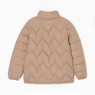 Куртка женская демисезонная на молнии Collorista, бежевая размер 42