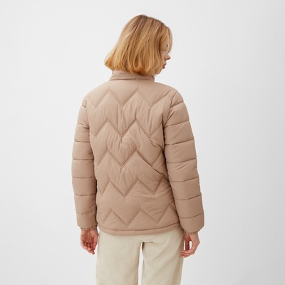 Куртка женская демисезонная на молнии Collorista, бежевая размер 42